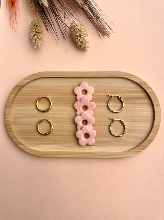 Mia Earrings - Peach
