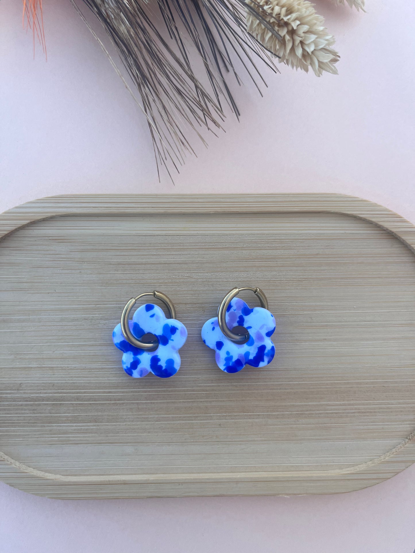 Brincos Mia - Azul Mesclado