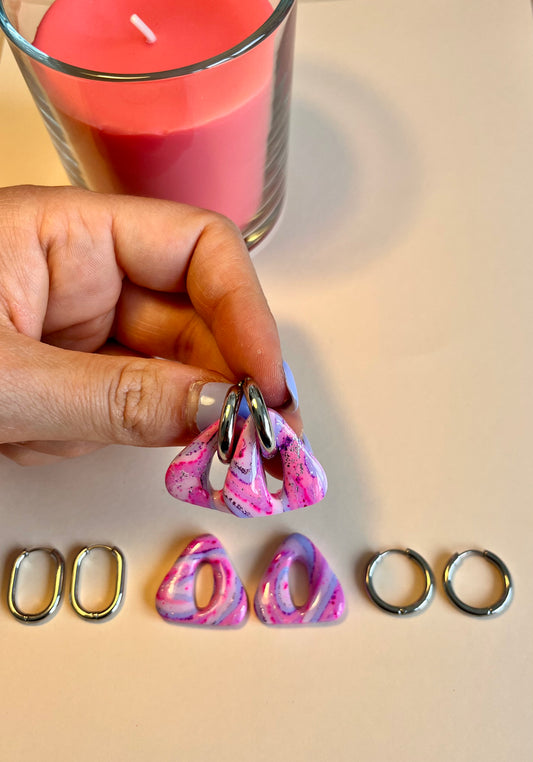 Elisa Earrings - Pink and Lilac