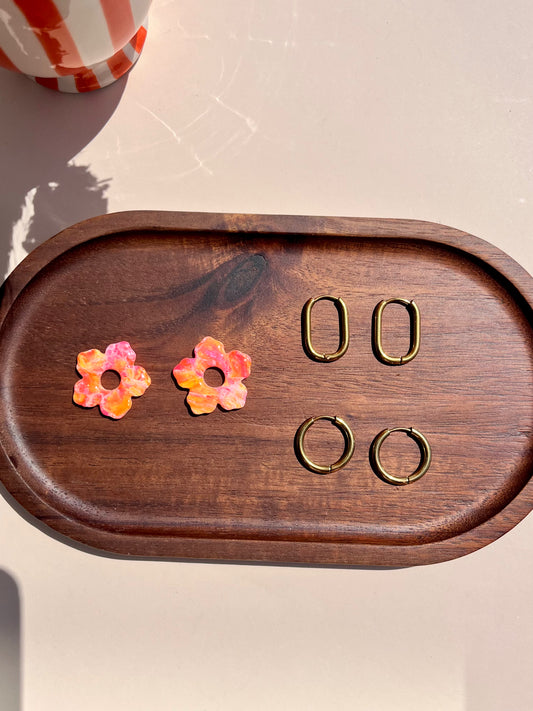 Rosalía Earrings - Pink/Orange