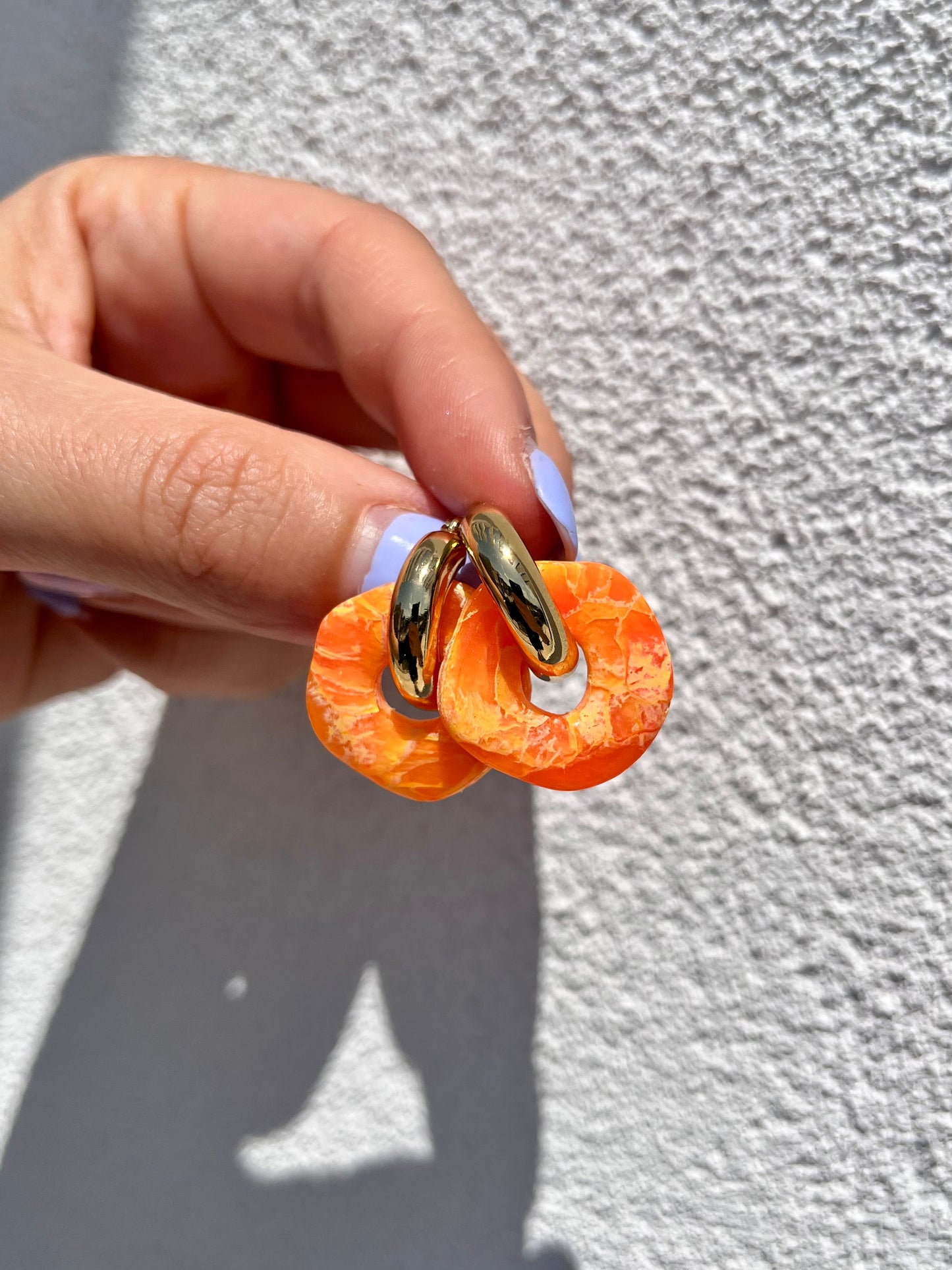 Brincos Olívia -  Rosa/Laranja