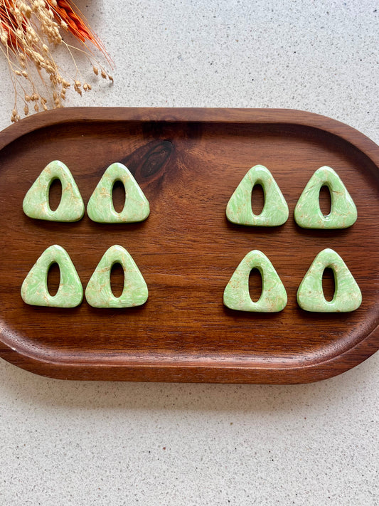 Light Green Marbled Elisa Earrings